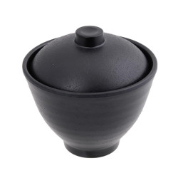 Melanime bowl with lid - Zen black Ø10,5cm