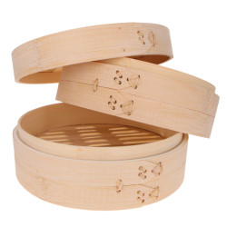 Cuiseur vapeur bambou Ø20cm - 2 niveaux
