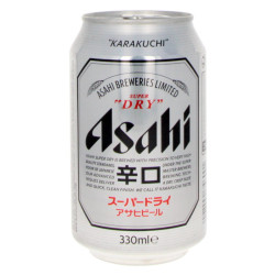 Bière Asahi Super Dry en canette 33cl