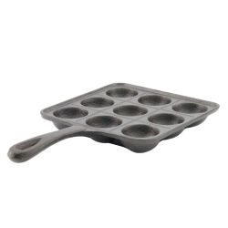 Frying pan 9 holes in cast iron - For Takoyaki