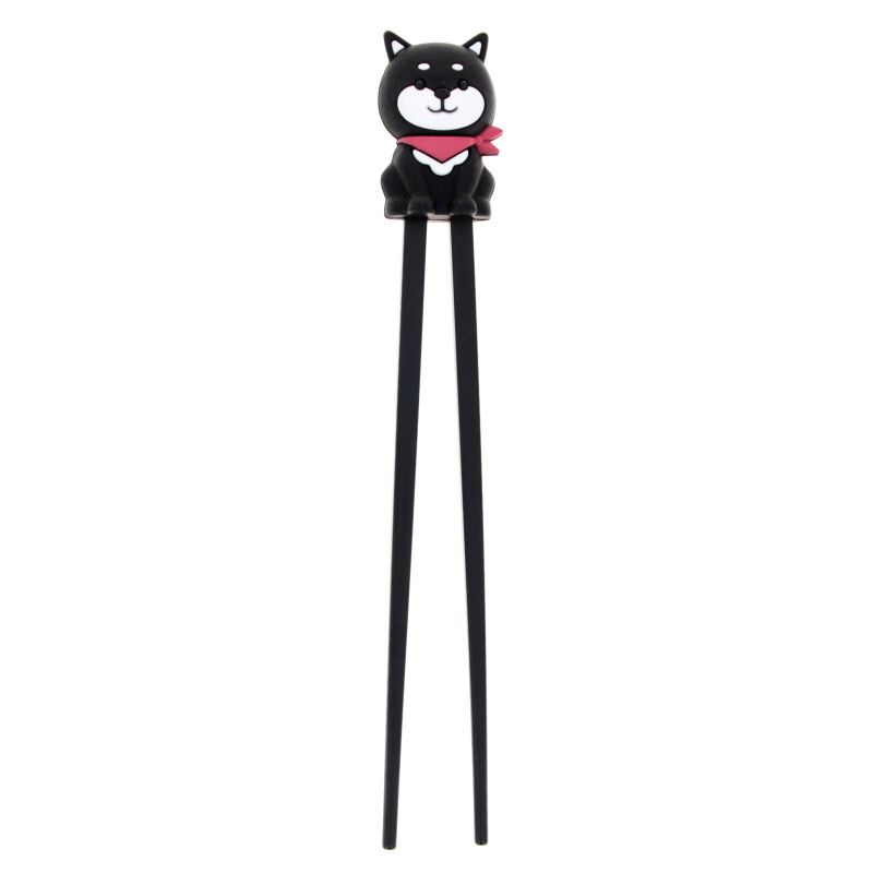 Chopsticks and helpers - Shiba dog black 16.5cm