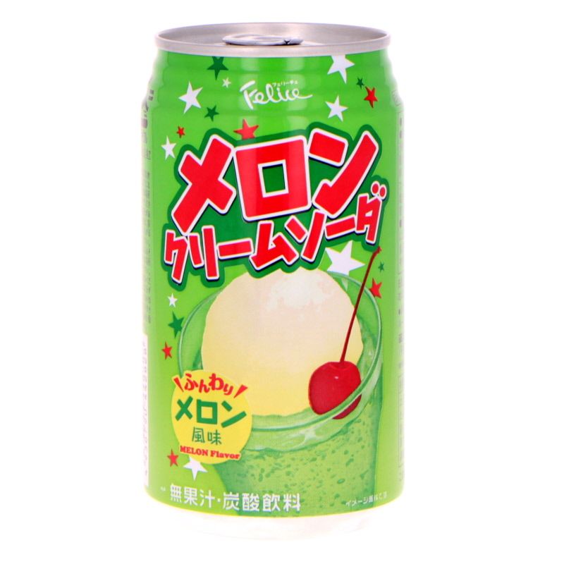 Soda japonais en canette - Melon & glace vanille 350ml