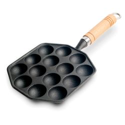 Poêle 14 trous en fonte pour takoyaki