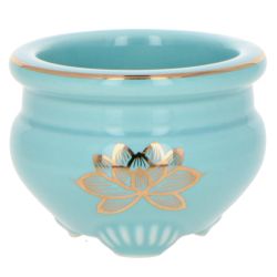 Brûle encens Fleur de lotus - Bleu Ø7.7cm