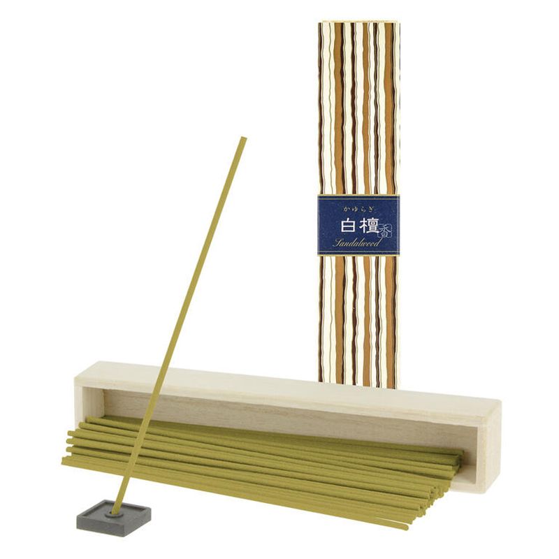 Kayuragi incense with holder - Sandalwood