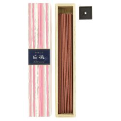 Kayuragi incense with holder - White Peach