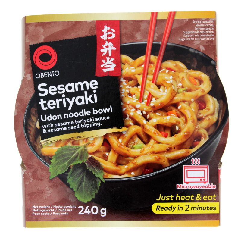 Nouilles Udon en bol Obento - Sauce teriyaki & sésame 240g