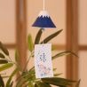 Japanese ceramic bell Furin - Mt Fuji Blue 5cm