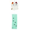 Cloche japonaise Furin en céramique - Chat blanc 6cm
