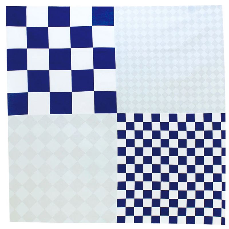Carré de tissu à nouer Furoshiki 70cm - Damier
