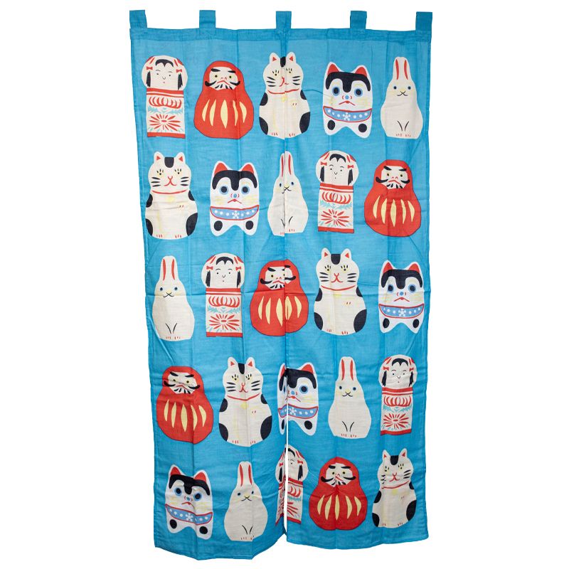 Noren, Japanese traditional curtain - Folk craft, blue