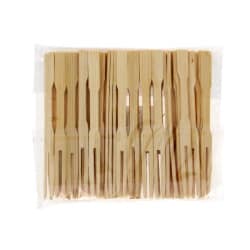 Brochettes fourchette bambou bout plat 9cm Taisan (..)