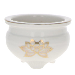 Brûle encens lotus blanc 9cm Kigura (39)