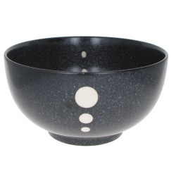 Donburi bowl -  Dots Black & white Ø16cm
