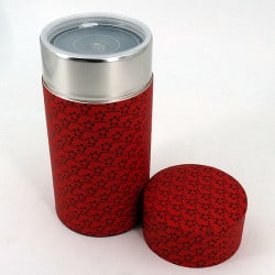 Boîte à thé rouge étoile noire (120)