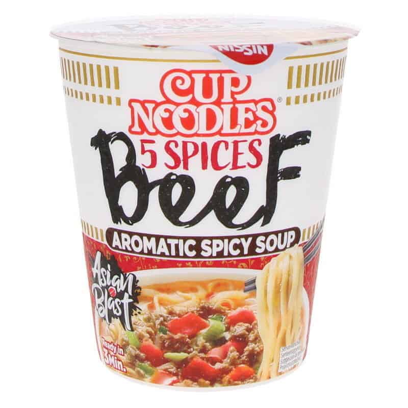 Cup noodles 5 spices beef 64g Nissin (8)(10+1)