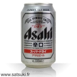 Bière Asahi Super Dry CAN 330ml (24)(10+4mix)