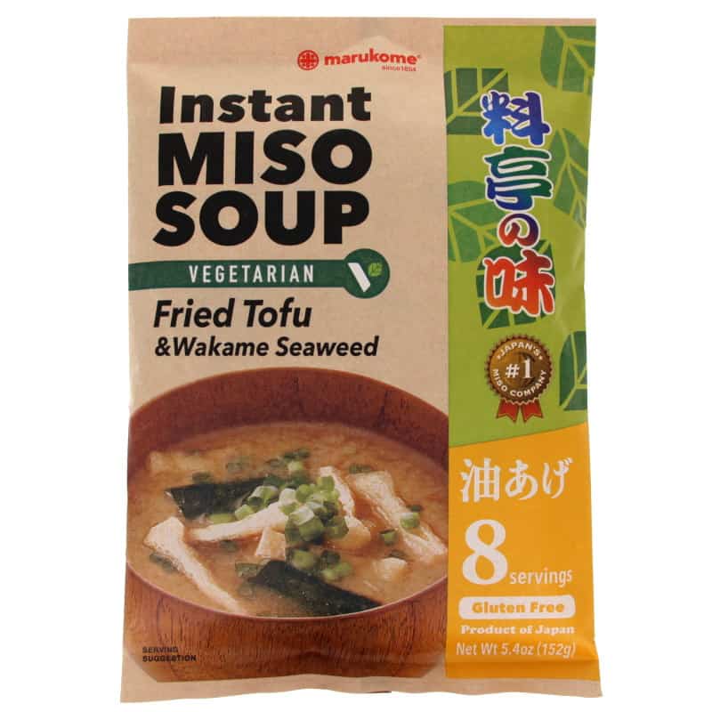 Soupe miso inst. végétarienne - Tôfu frit & wakamé 152g Marukome