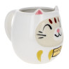 Daruma teacup with handle - White
