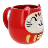 Daruma teacup with handle - Red