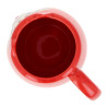 Daruma teacup with handle - Red