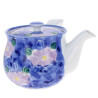 Japanese teapot with filter - Blue & purple flowers 600ml