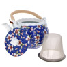 Japanese teapot with filter Flowers - Blue 680ml