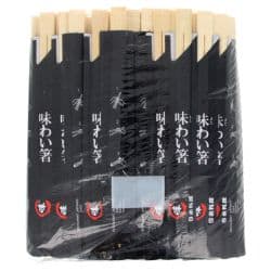Baguettes en bambou avec pochette noire x100