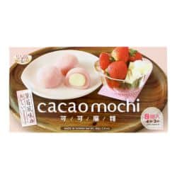 Strawberry mochi with white chocolate 80g