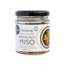 Unpasteurized organic brown rice miso in jar 150g