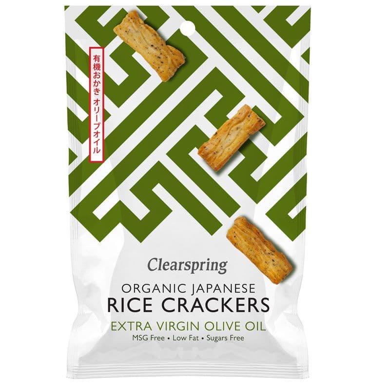 Crackers de riz japonais biologiques - Huile d'olive 50g