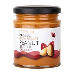 Organic roasted peanut butter with pieces 170g