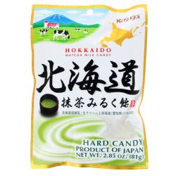Bonbons durs au matcha & lait de Hokkaido 81g