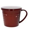 Tea cup with handle & lid Sakura - Brown