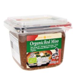 Unpasteurized organic red miso in jar 500g