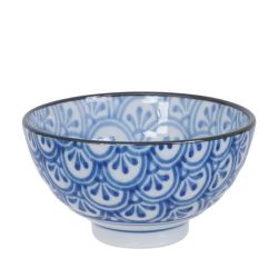 Rice bowl bleu & white Mix - Tachibana Ø12cm