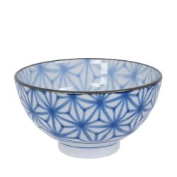 Rice bowl bleu & white Mix - Asa No Hana Ø12 cm
