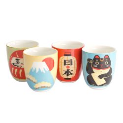 Coffret 4 tasses hautes Kawaii - Japon