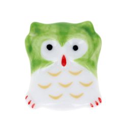 Square chopsticks rest - Owl green