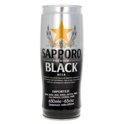 Bière brune Sapporo Premium en canette 65cl