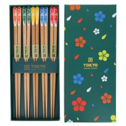5 Pairs of Chopsticks giftset - Flowers