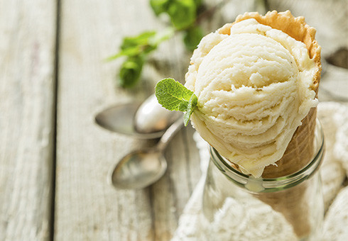 Hojicha tea ice cream